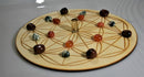 Crystal grid for centering, self-esteem, confidence, motivation & Flower of Life wood base; FB1099