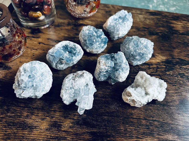 Celestite Clusters from Madagascar - Angelic Realm Crystal FB1306