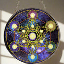 Glass Sun Catcher, Metatron, Tree of Life or Chakra Sri Yantra, FB1818 🎀