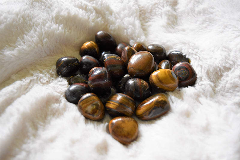 Tumbled Gold Tiger Iron - Prosperity, Calm, Grounding  & Psychic Abilities