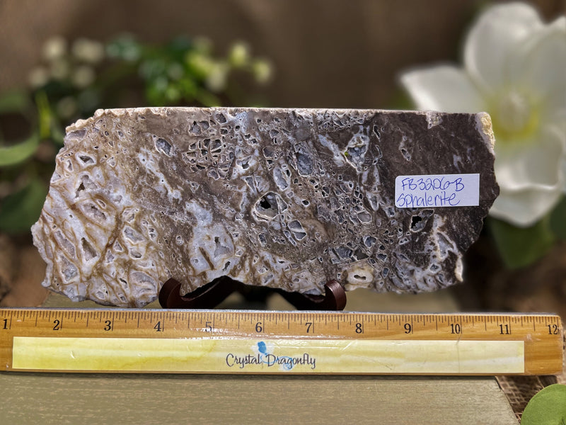 Sphalerite Slab, Large Drusy, excellent quality for stability, grounding and balance FB3206