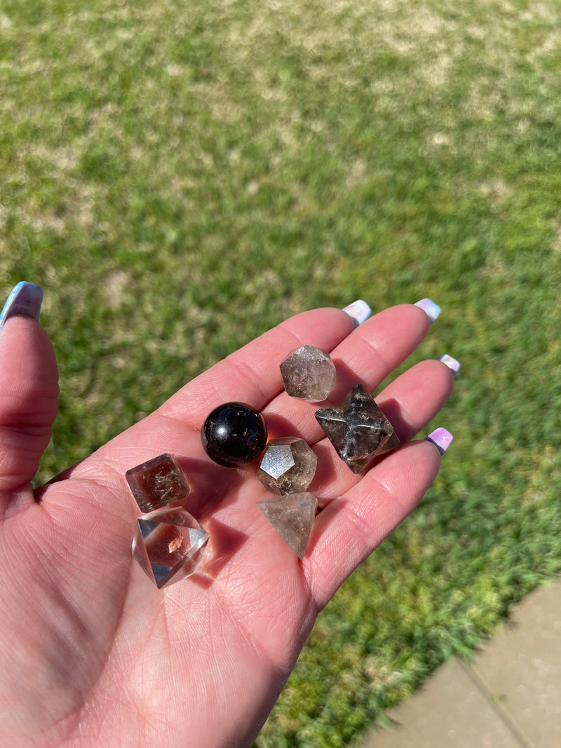 Sacred Geometry Collection - Platonic Solids in assorted gemstones FB2047