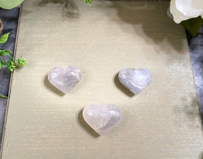 Blue / Lavender Rose Quartz Heart FB1286