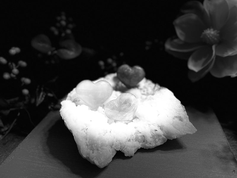 Blue / Lavender Rose Quartz Heart FB1286