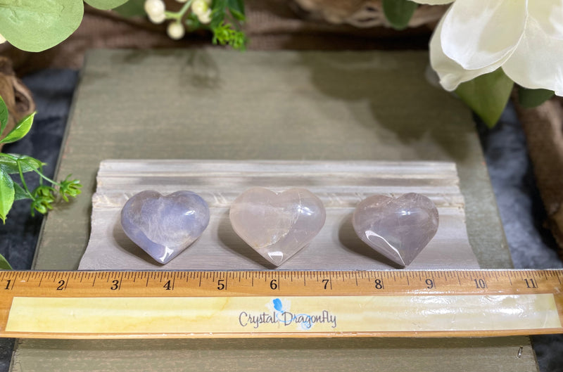 Blue / Lavender Rose Quartz Heart FB1286