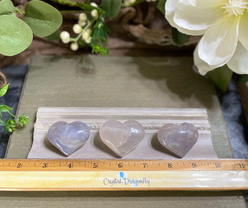 Blue / Lavender Rose Quartz Heart FB1286