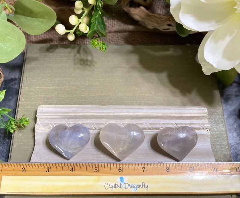 Blue / Lavender Rose Quartz Heart FB1286
