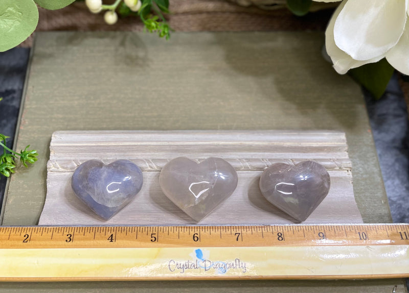 Blue / Lavender Rose Quartz Heart FB1286