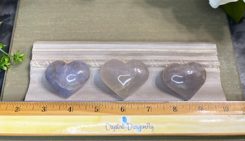 Blue / Lavender Rose Quartz Heart FB1286