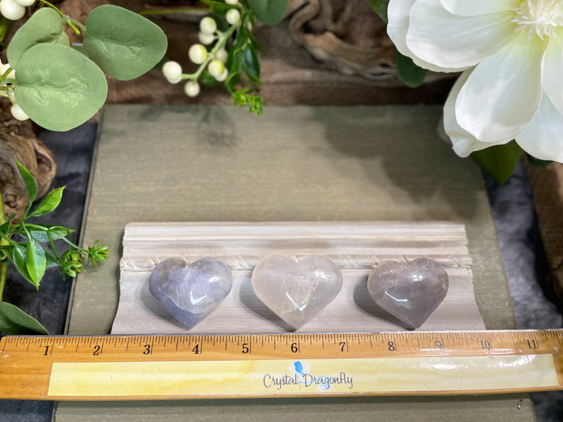 Blue / Lavender Rose Quartz Heart FB1286