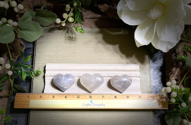 Blue / Lavender Rose Quartz Heart FB1286