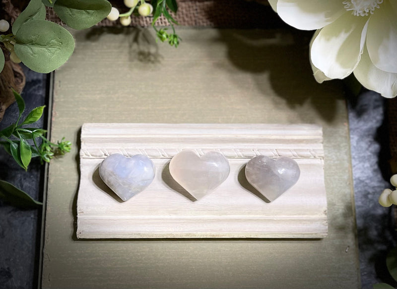 Blue / Lavender Rose Quartz Heart FB1286