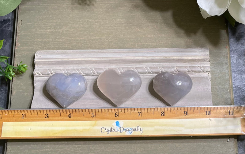 Blue / Lavender Rose Quartz Heart FB1286