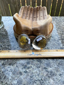 Clear Quartz (slightly smoky) Hand Pebbles from Madagascar with Etched Hamsa FB2985 🐚