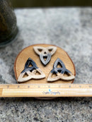 Triquetra Celtic Knot Stone Carving, Base / Altar Plate FB2827