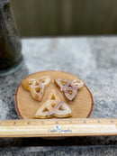 Triquetra Celtic Knot Stone Carving, Base / Altar Plate FB2827