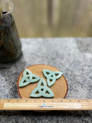 Triquetra Celtic Knot Stone Carving, Base / Altar Plate FB2827