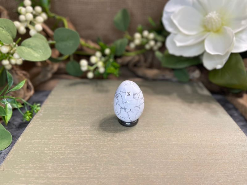White Howlite Egg, rebirth, purity, growth FB3070