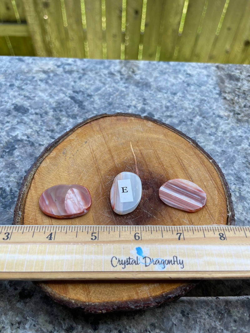 Banded Carnelian Small Slabs - complements tumbled stones, crystal bowls and grids FB3167