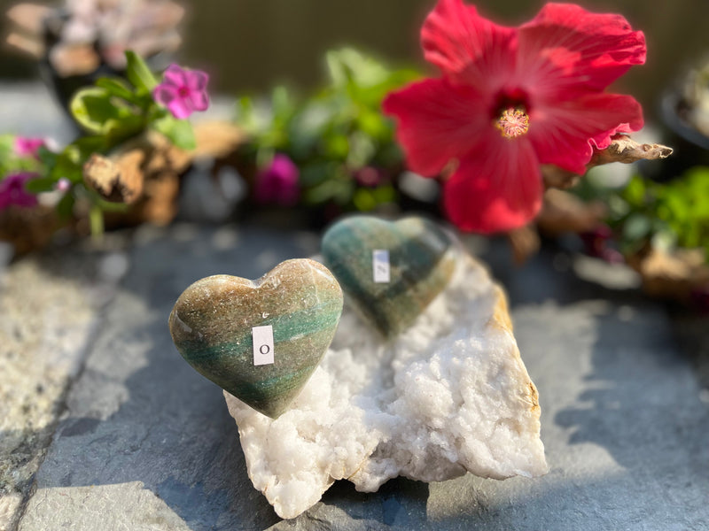 Aventurine Heart, Multi Colored from Brazil, A quality, FB2483