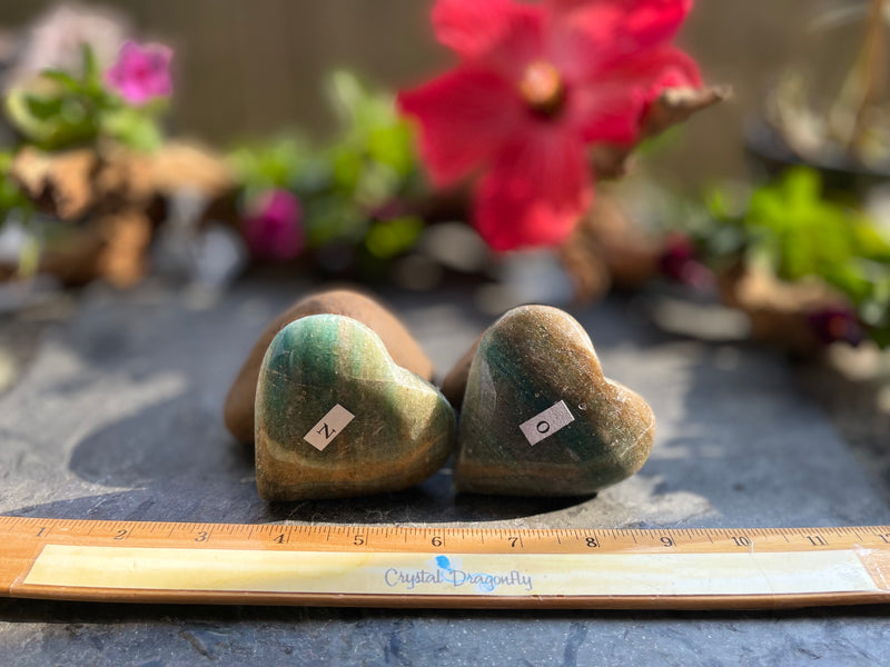 Aventurine Heart, Multi Colored from Brazil, A quality, FB2483