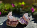 Rose Quartz Crescent Moon FB2942