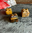 Holiday Gift Box with Bow, Red Jasper or Ocean Jasper FB2368