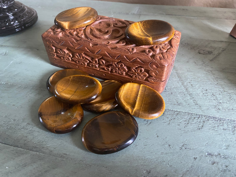Tiger Eye Select Worry Stones - Neutralize negative energy & stress FB2428