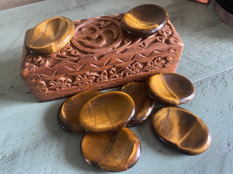 Tiger Eye Select Worry Stones - Neutralize negative energy & stress FB2428