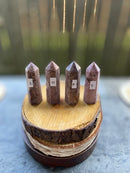 Lepidolite (Lavender Lithium Mica) from Brazil, Polished Standing Points (Towers) FB2559 💜🌸💜