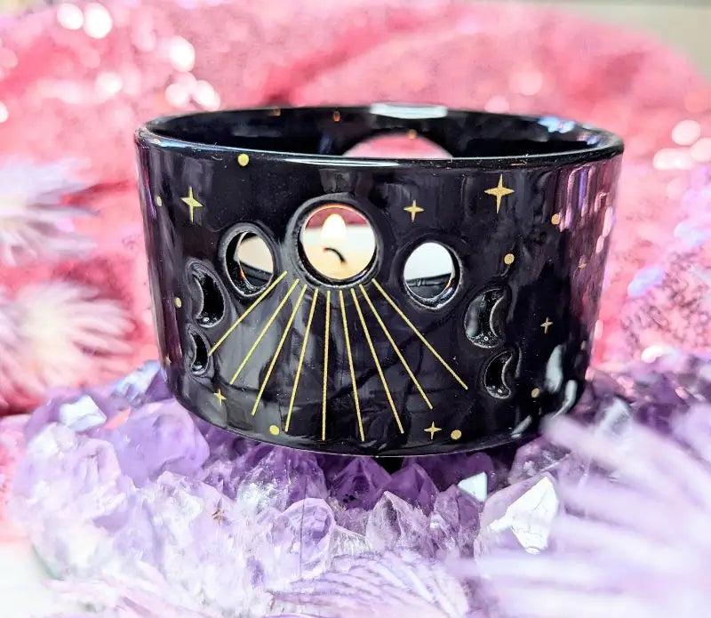 Moon Phase Tealight Candle Holder & Soy Tealight Candle FB3265