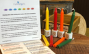 Mini Ritual/Altar/Chime Candles, Om candle holder Color Intention Card FB1855