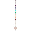 Chakra Beads & Rose Quartz Sephoroton Pendulum / Pendant - Cleansing; FB2613
