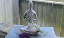 Yoga Lady Figurine in Meditative Prayer, Sandstone FB1236