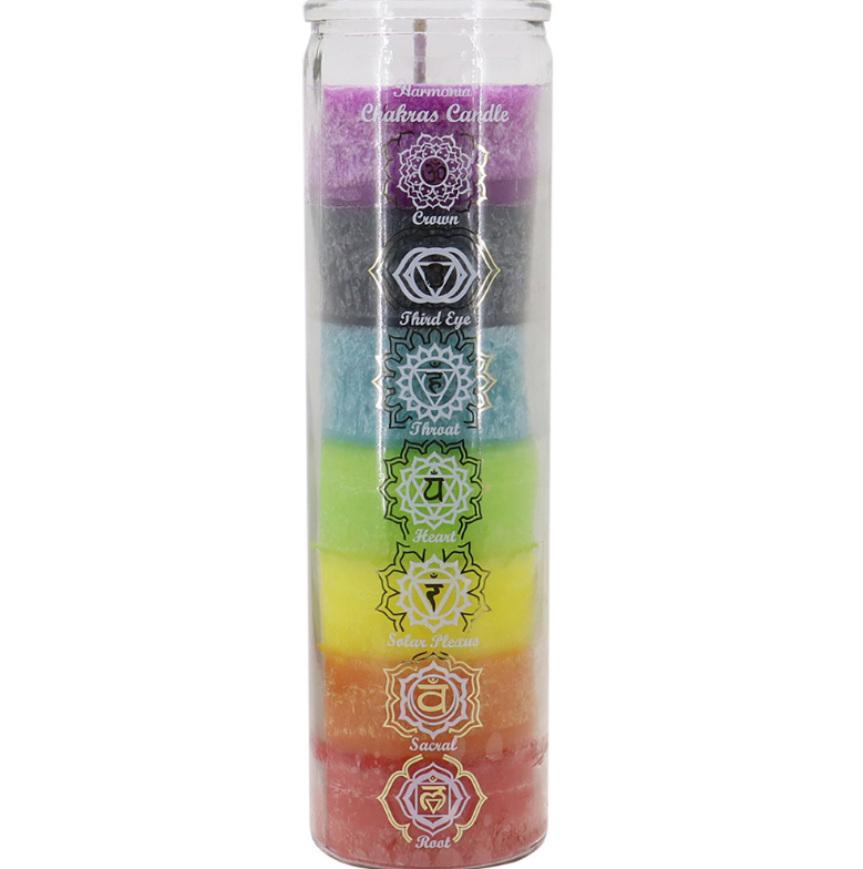 Chakra Layered Unscented Candle FB1069