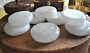 Selenite Etched Round Charging Plates / Bases for crystal grids and display FB1488