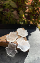 Selenite Hamsa, Evil Eye Protection Carving FB3165 🌼