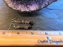 Mixed PInk, Black, Green Tourmaline (Watermelon) Sterling Silver Drop Earrings FB1962