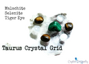 Zodiac Crystal Astrology Grids - all 12 Zodiac Signs, Tumbled stones, pouch & card