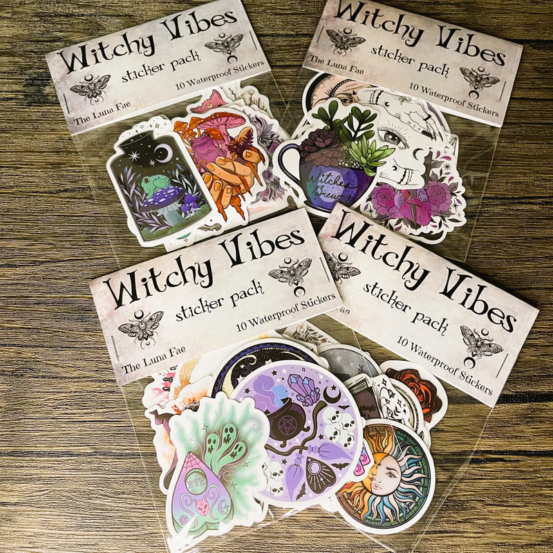 Witchy Vibes Sticker Pack, Set of 10 FB3289 🧙‍♀️