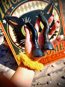 Black Obsidian and Golden Sheen Obsidian Witch Broom FB2737