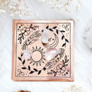Copper Crystal Charging Plate / Grid Base with Sun, Moon, Nature Design FB3269 🌸