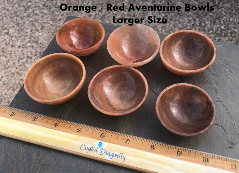 Orange / Red Aventurine Bowls for your personal altar or sacred space; FB2338