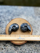 Larvikite Carved Shell, beautiful silvery flash FB2713 🐚