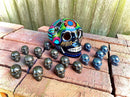 Carved Skulls, Pyrite, Tree Agate, FB1030