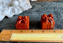 Holiday Gift Box with Bow, Red Jasper or Ocean Jasper FB2368