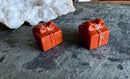 Holiday Gift Box with Bow, Red Jasper or Ocean Jasper FB2368