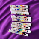 Selenite Polished Stick with Chakra Chip Gemstones Wire Wrap FB1183 🪷