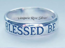 Solid Sterling Silver Bands / Rings Engraved "Witchy", "Magick", and "Blessed Be", Gift Boxed FB1005