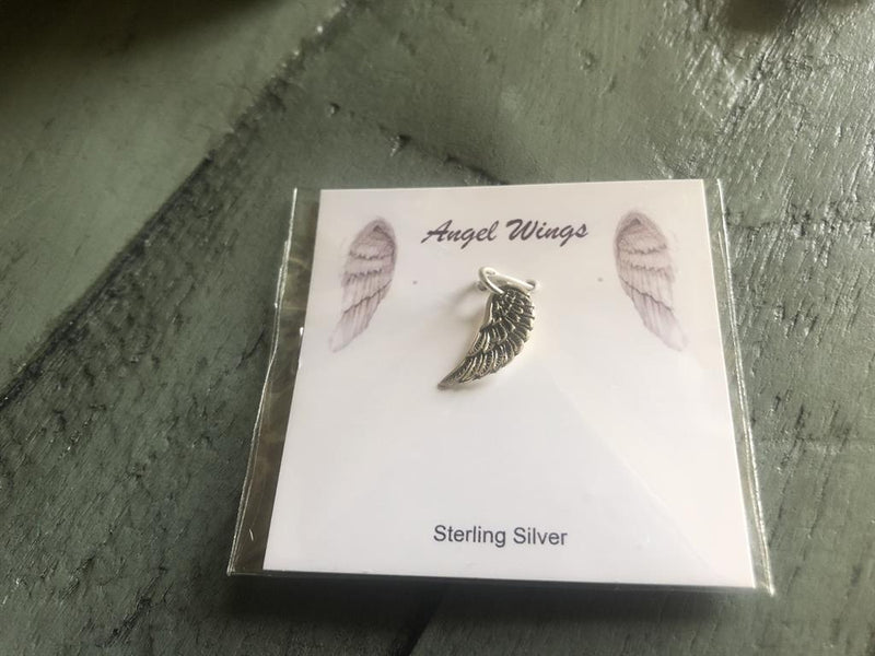Sterling Silver Single Angel Wing Pendant / Charm FB2743